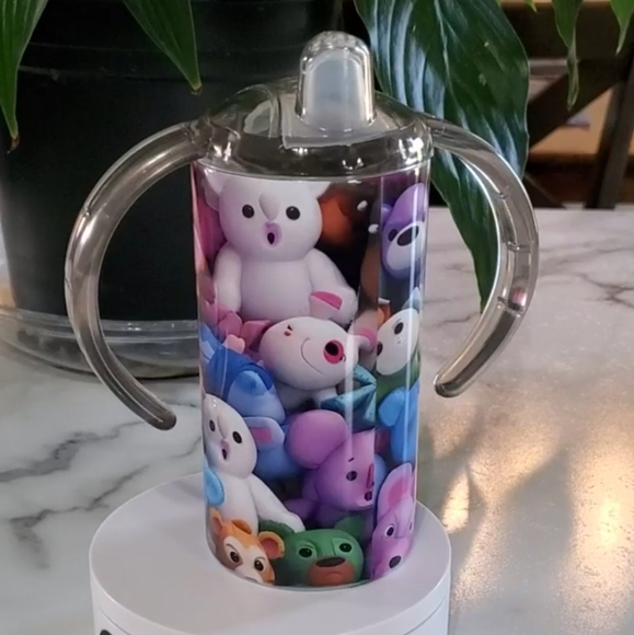 Squishy Animal's 12oz Sippy Cup with 2 lids - Picture 12 of 13